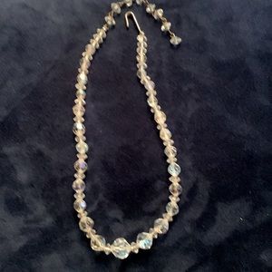 Vintage Cut Crystal Bead Necklace
